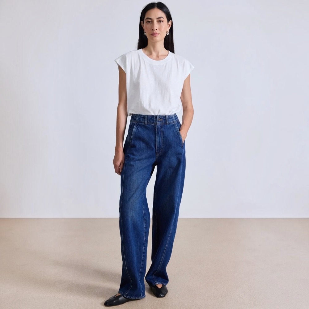 Apiece Apart Meridian 100% Cotton Jean Slouchy High Rise Tulum Wash Size 28 NWT